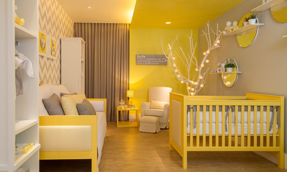Sunny Yellow color for kids room
