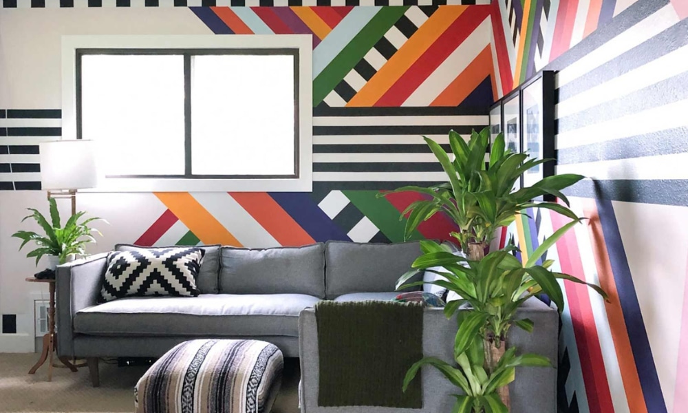 Bold Accent Paint and Shapes on large walls