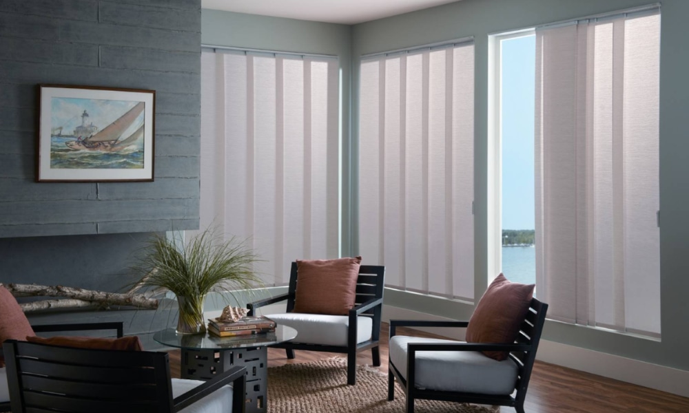 Sliding panel track curtains for sunroom
