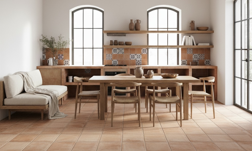 Terra Cotta Touches and Warm Tiles