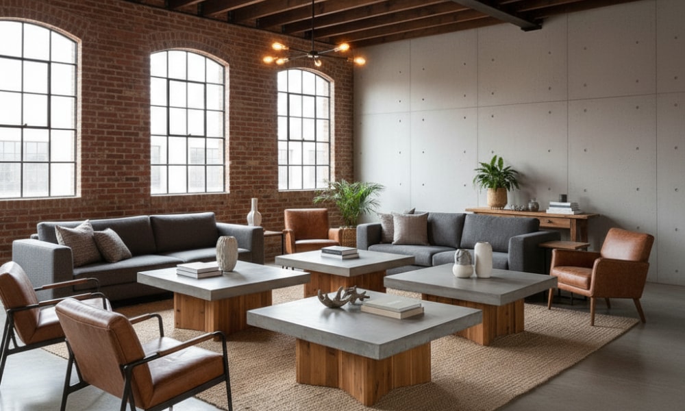 modern rustic industrial interior design
