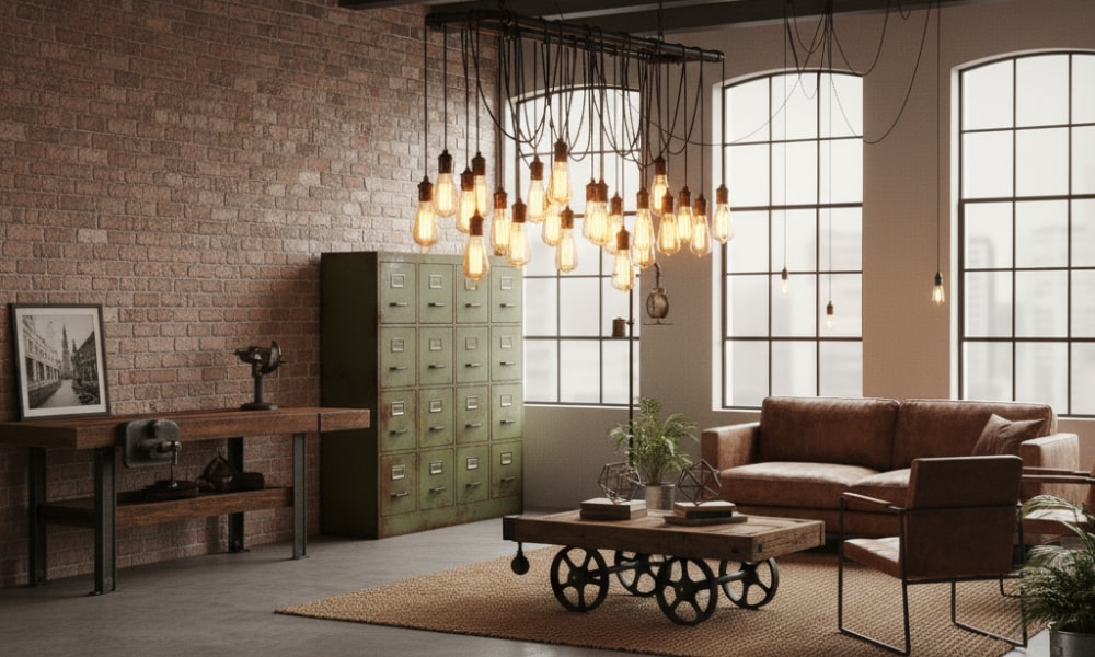 rustic and industrial interior design
