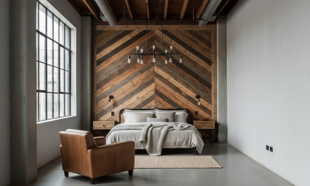 rustic industrial design ideas for bedroom