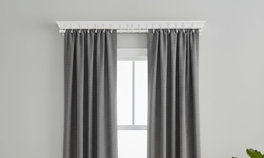 How to Hang Curtains Without a Rod on Any Wall 4 Command Strips Solution to hang curtains