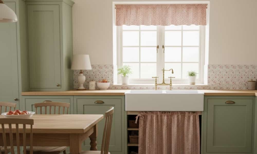 Vintage Kitchen Trends 2025: Small Details Big Impact 6 Curtains Under the Sink vintage trends