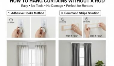 How to Hang Curtains Without a Rod