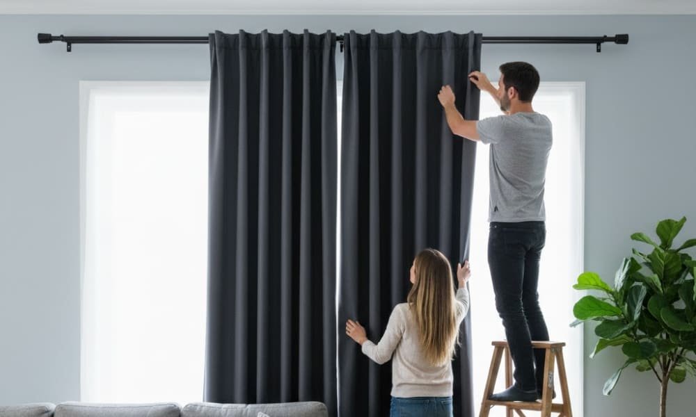 How to Layer Sheer and Blackout Curtains for Style and Privacy 7 How to layer blackout curtains