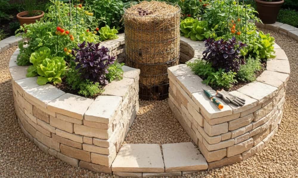 10+ Raised Bed Garden Ideas That Make Growing Easier 8 Keyhole Garden Design