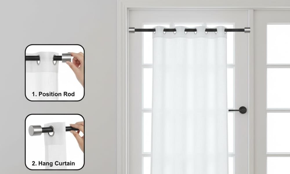 How to Hang Curtains Without a Rod on Any Wall 5 Magnetic Curtain Rods to hang curtains