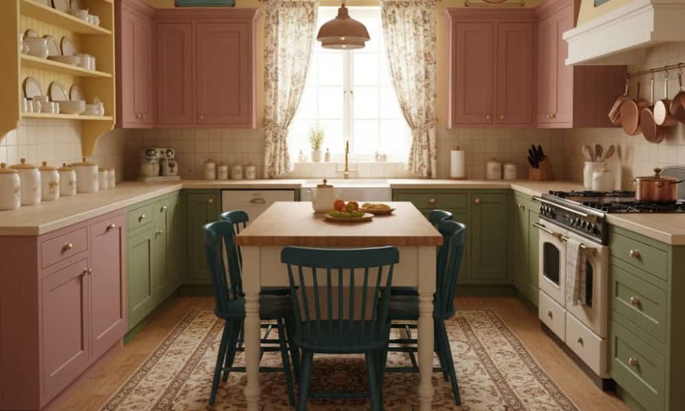 Vintage Kitchen Trends 2025: Small Details Big Impact 5 Vintage Color Accents trends