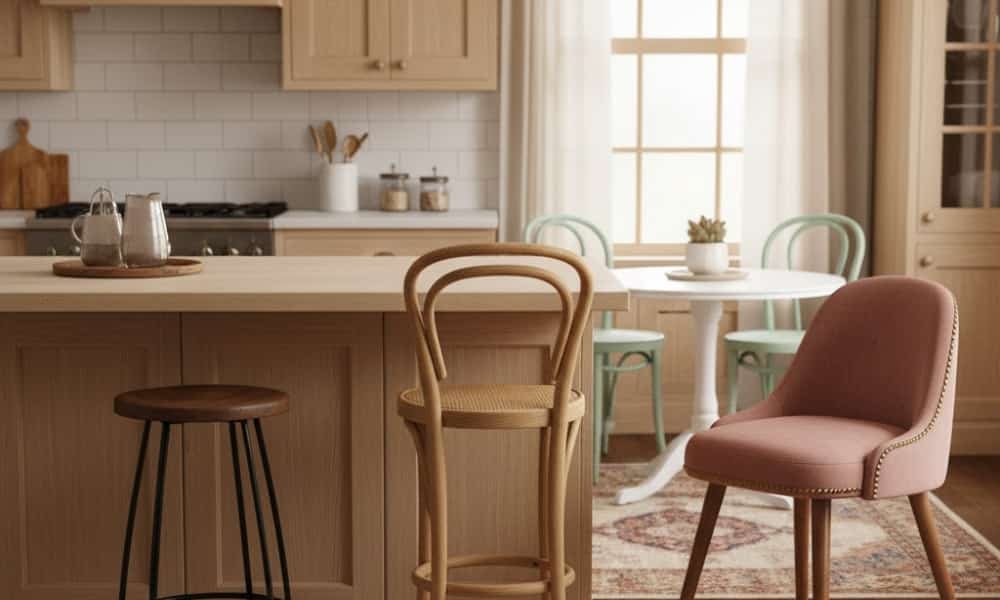 Vintage Kitchen Trends 2025: Small Details Big Impact 7 Vintage Style Bar Stools and Chairs