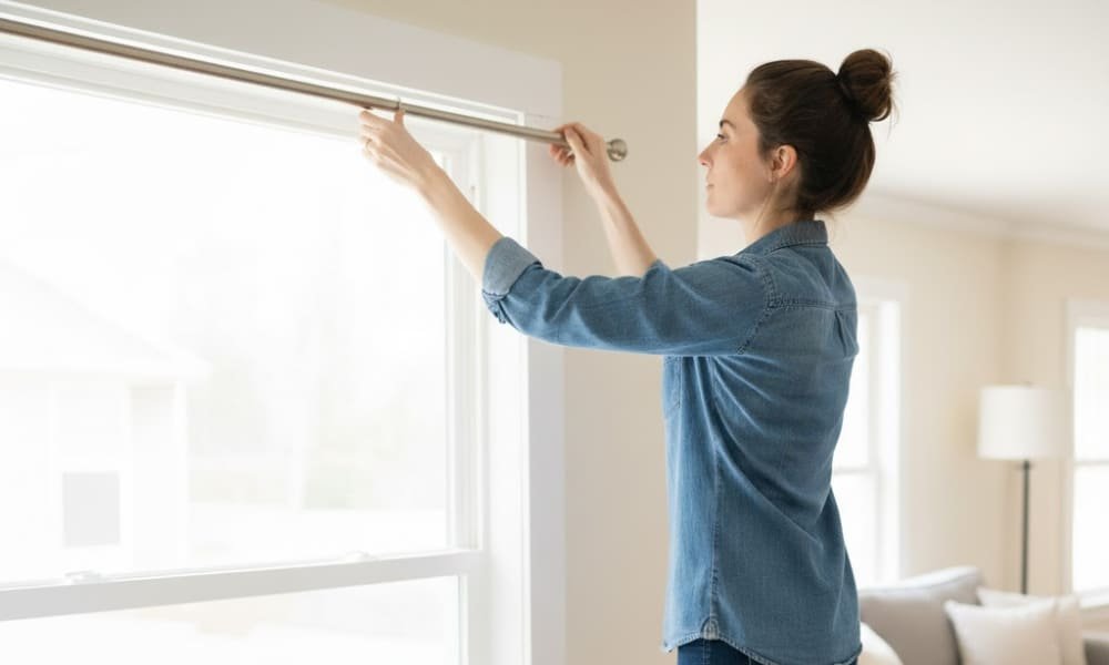 How to Hang Sheer Curtains: A Beginner-Friendly Guide 4 how to layer curtains with one rod