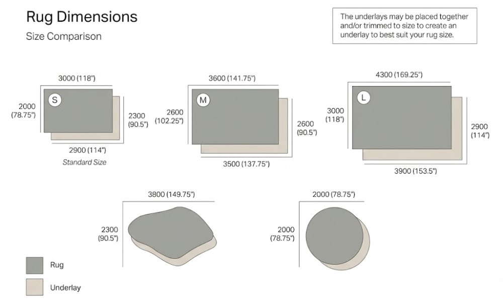 How to Place a Rug in a Living Room? 4 Rug Sizes, placements and dimensions