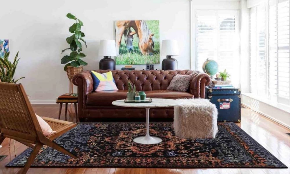 How to Furnish a Large Living Room? 3 Use Rugs to Define Spaces in living room