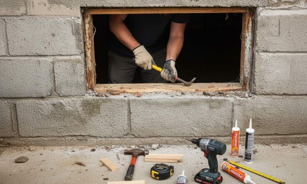 How to Replace a Basement Window 3 Install A new Basement Window